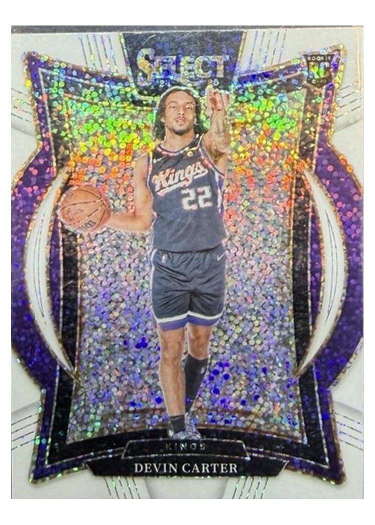 2024-25 Panini Select Base Set Devin Carter White Sparkle Prizm #92 card