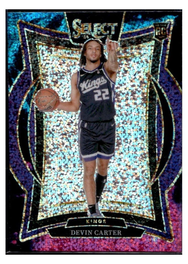 2024-25 Panini Select Base Set Devin Carter Cosmic Prizm #92 card