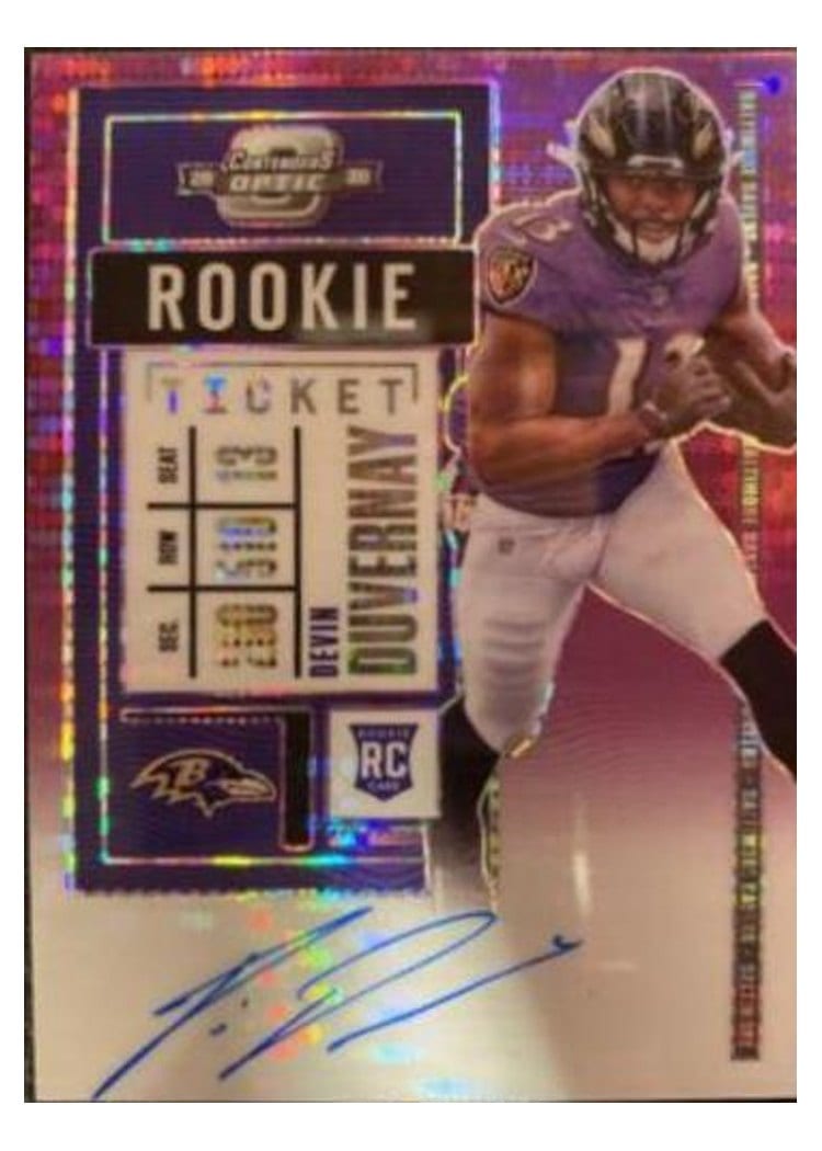 2020 Panini Contenders Optic Base Set Devin Duvernay #132 card