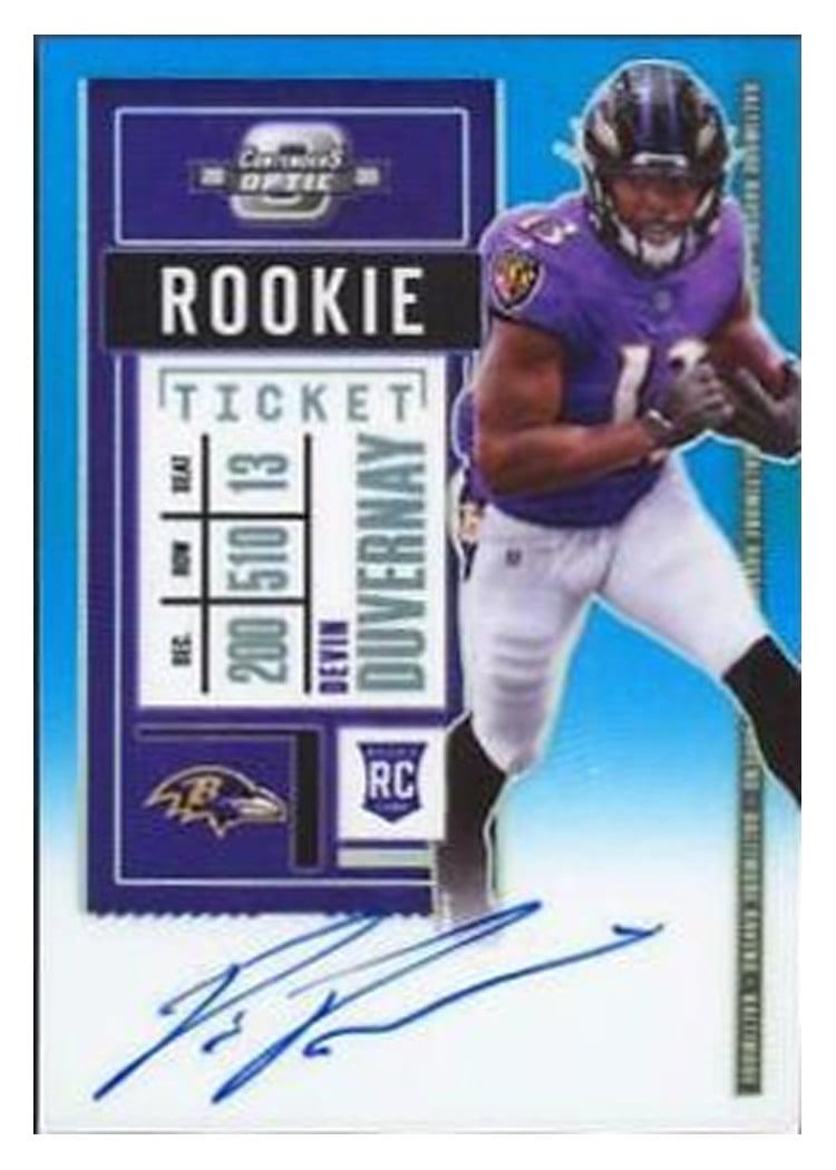 2020 Panini Contenders Optic Base Set Devin Duvernay #132 card