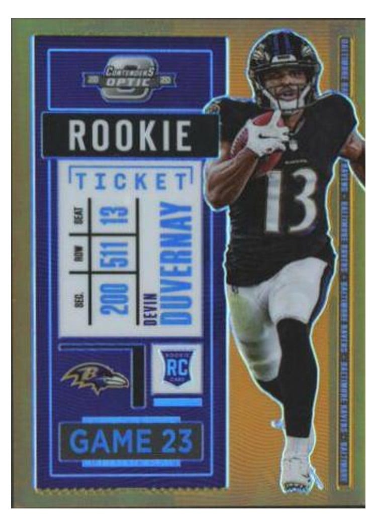 2020 Panini Contenders Optic Base Set Devin Duvernay Orange #72 card