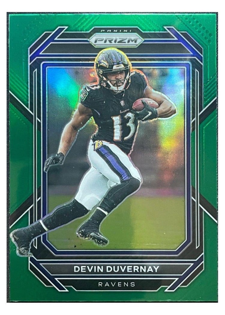 2022 Panini Prizm Base Set Devin Duvernay Green #22 card