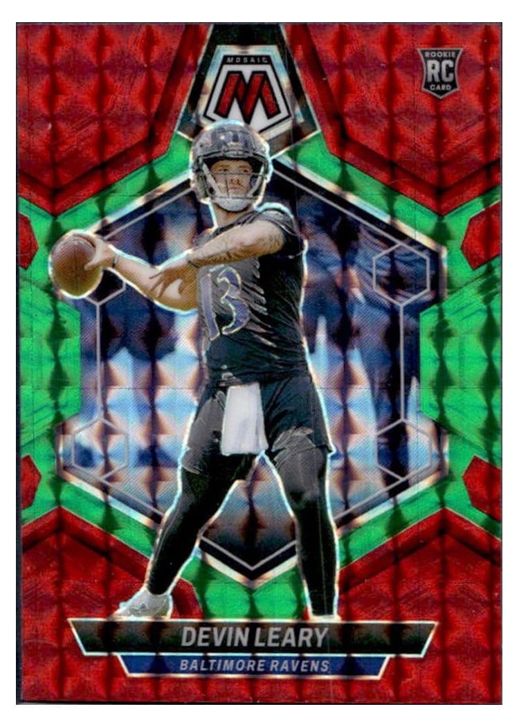 2024 Panini Mosaic Base Set Devin Leary Fusion Red Yellow Choice #398 card