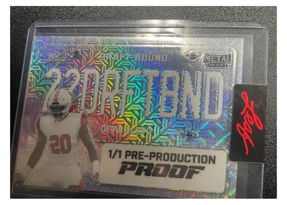 2022 Leaf Metal Draft Devin Lloyd Pre-Production Proof card