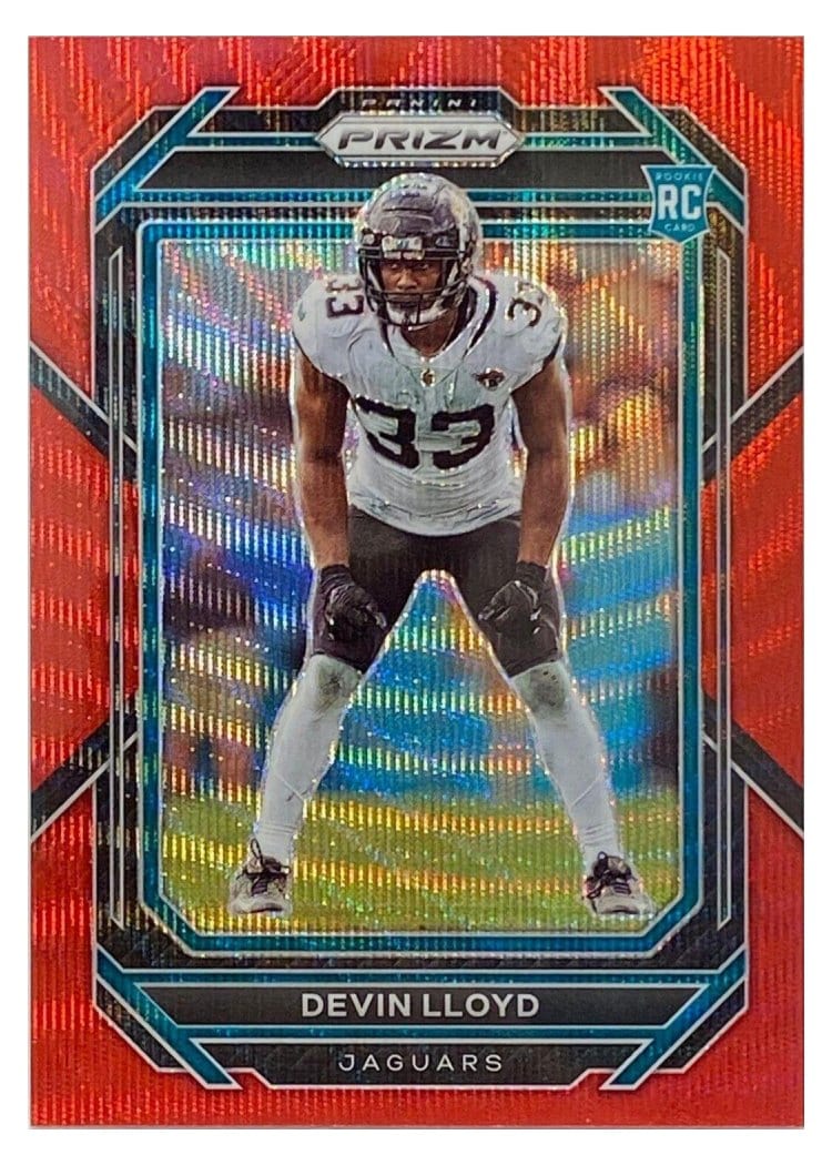 2022 Panini Prizm Base Set Devin Lloyd Red Wave #376 card
