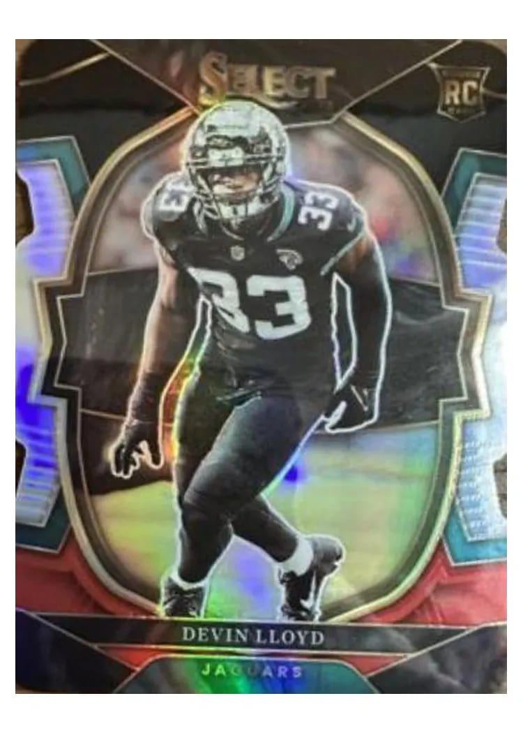 2022 Panini Select Base Set Devin Lloyd Black Red Die Cut #43 card
