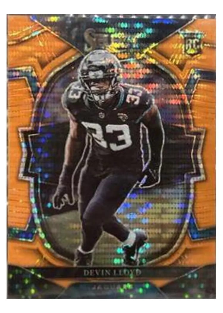 2022 Panini Select Base Set Devin Lloyd Neon Orange Pulsar #43 card