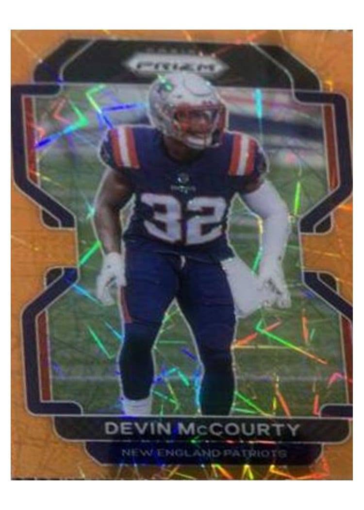 2021 Panini Prizm Base Set Devin McCourty Orange Lazer Prizm #100 card