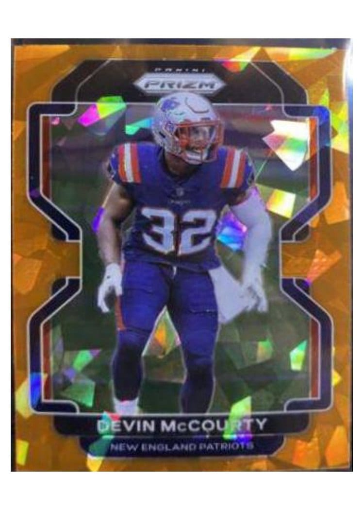 2021 Panini Prizm Base Set Devin McCourty Orange Ice Prizm #100 card