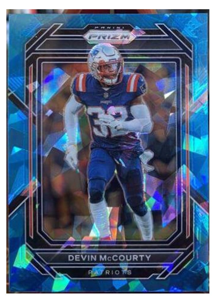 2022 Panini Prizm Base Set Devin McCourty Blue Ice #204 card
