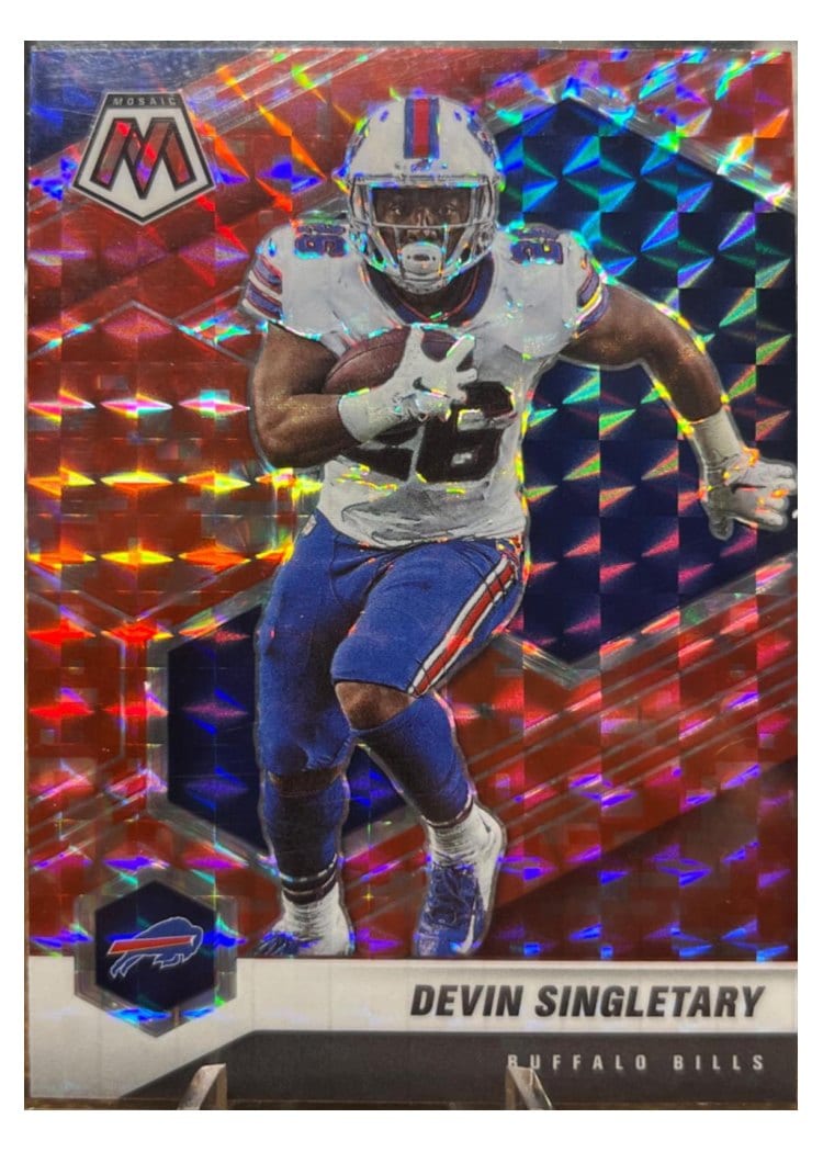 2021 Panini Mosaic Base Set Devin Singletary Red Mosaic #30 card