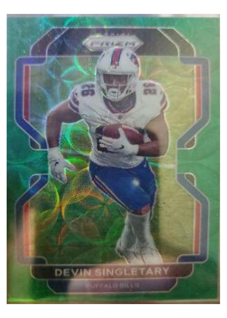 2021 Panini Prizm Base Set Devin Singletary Green Scope Prizm #118 card
