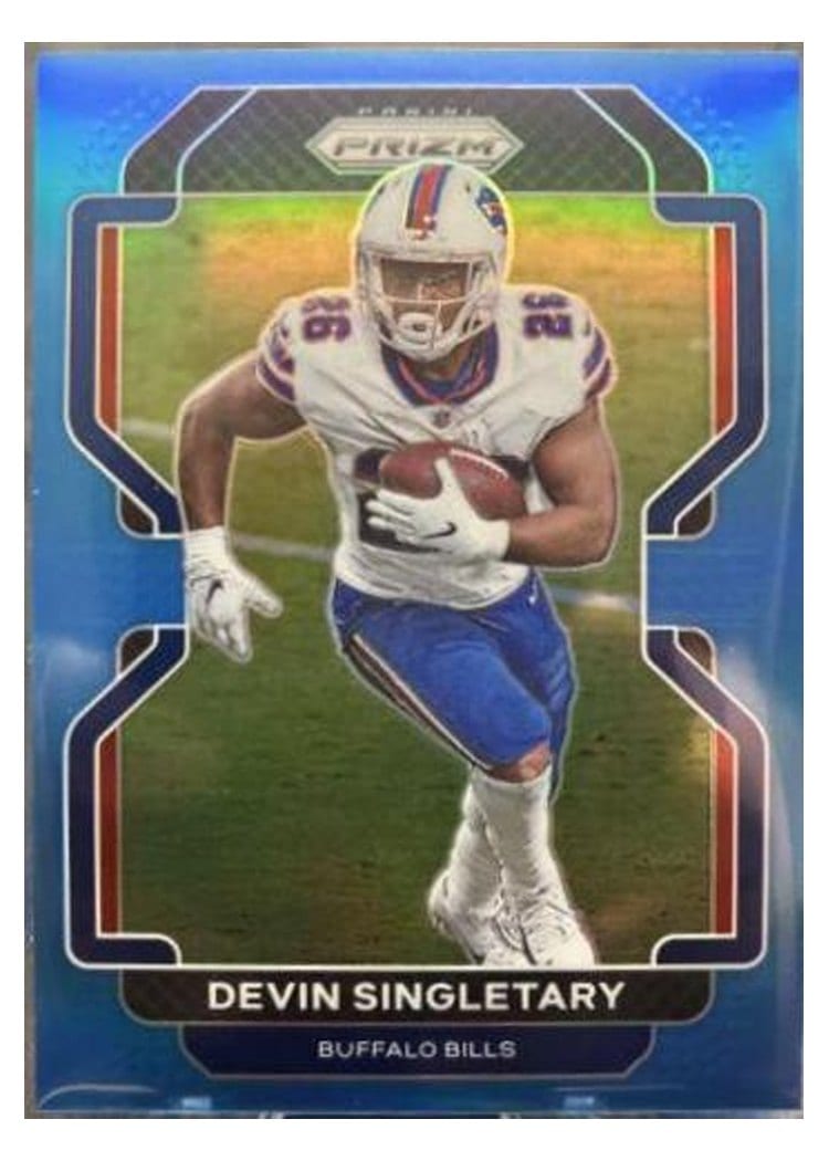 2021 Panini Prizm Base Set Devin Singletary Light Blue Prizm #118 card