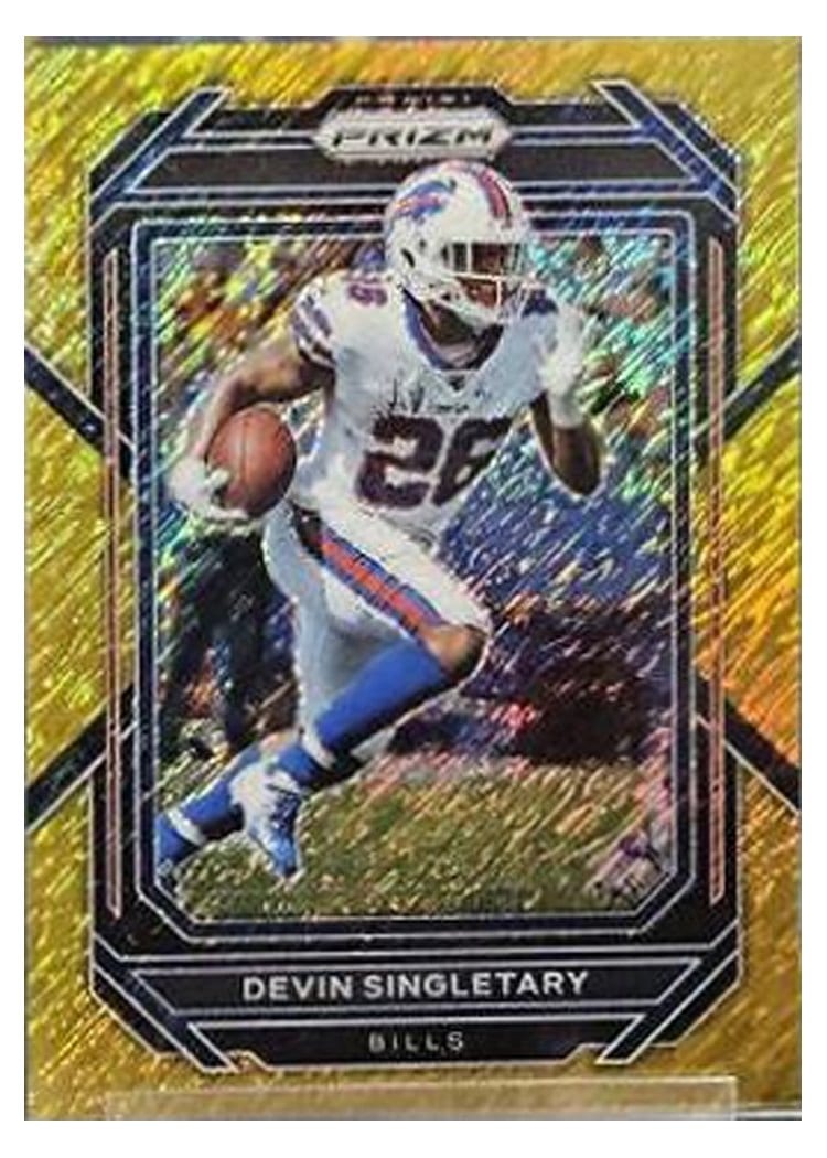 2022 Panini Prizm Base Set Devin Singletary Gold Shimmer #30 card