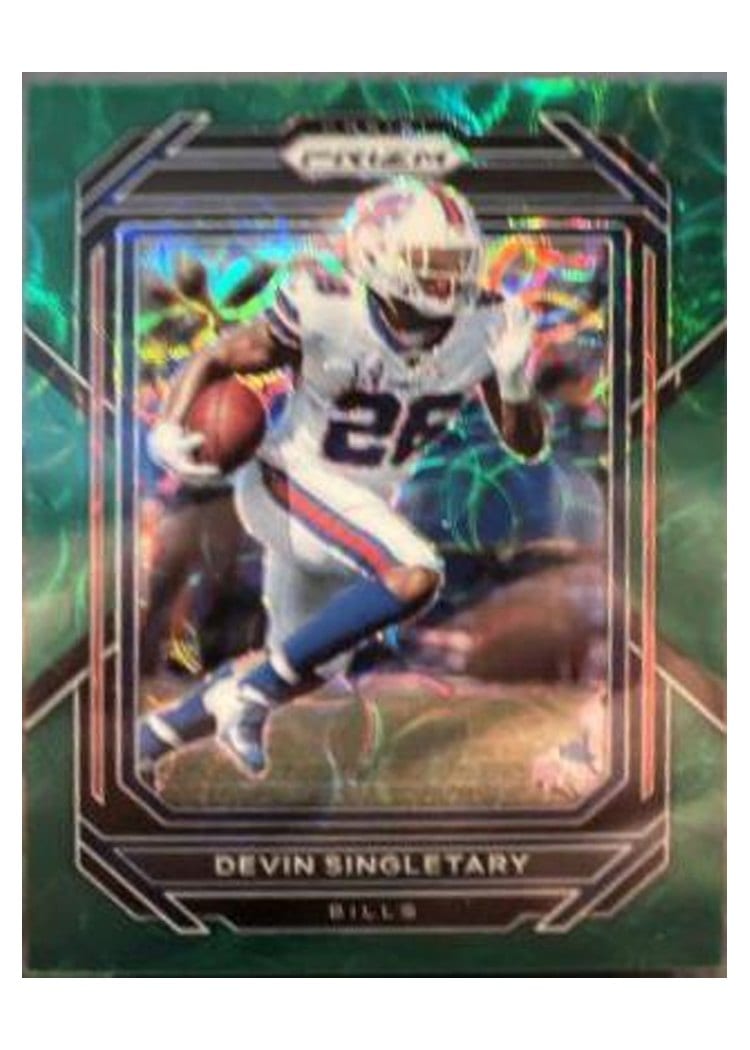 2022 Panini Prizm Base Set Devin Singletary Green Scope #30 card