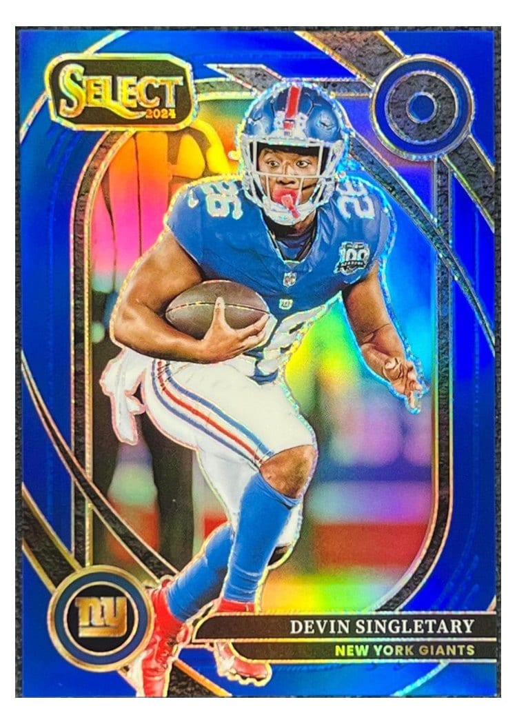 2024 Panini Select Base Set Devin Singletary Blue Prizm #250 card
