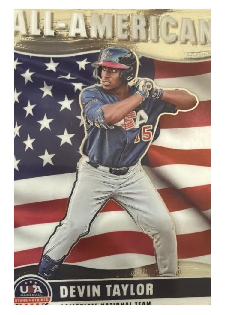 2026 Panini Stars & Stripes Prizm All-American (Collegiate) Devin Taylor #1 card