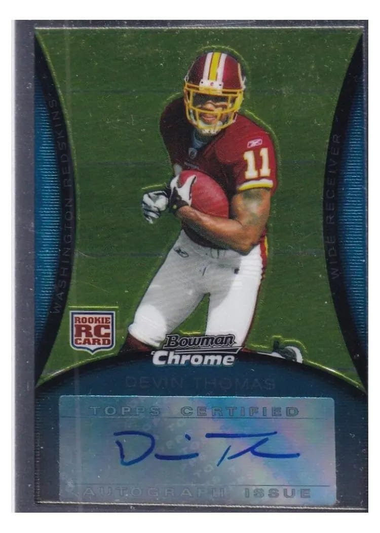 2008 Bowman Chrome Devin Thomas Autograph Silver #BC88 card