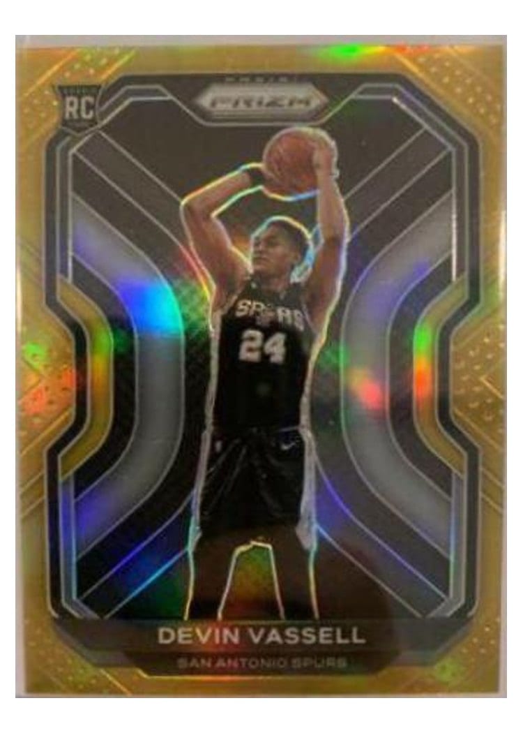 2020-21 Panini Prizm Base Set Devin Vassell Gold Prizm #252 card