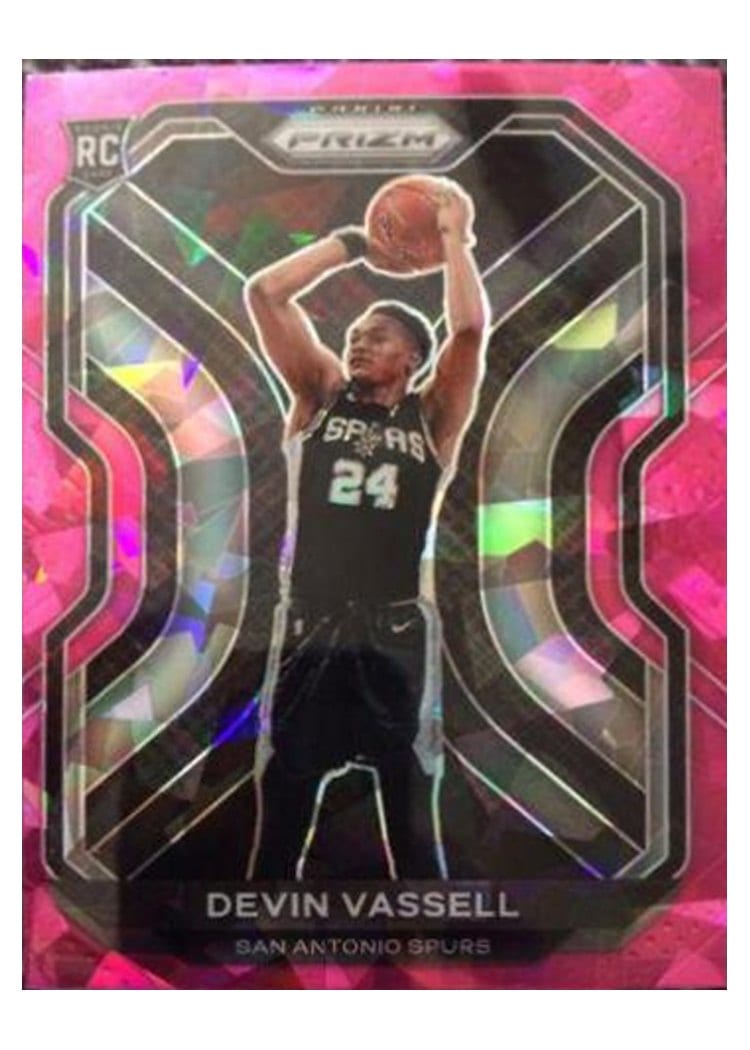 2020-21 Panini Prizm Base Set Devin Vassell Pink Ice Prizm #252 card