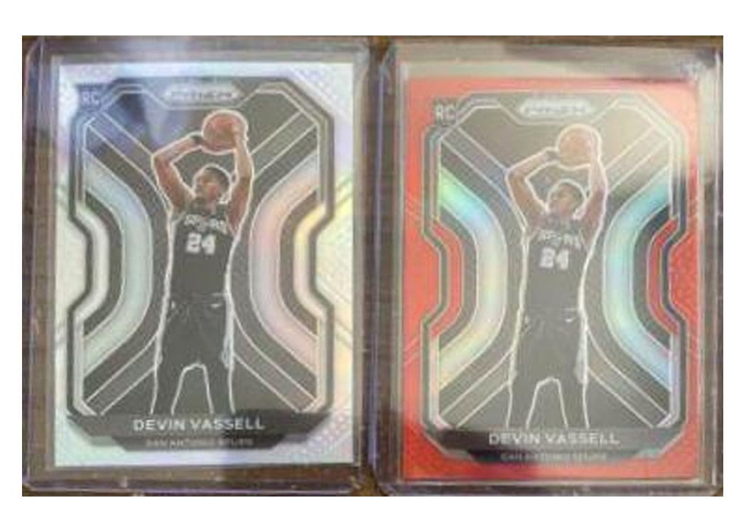 2020-21 Panini Prizm Base Set Devin Vassell Red Prizm #252 card