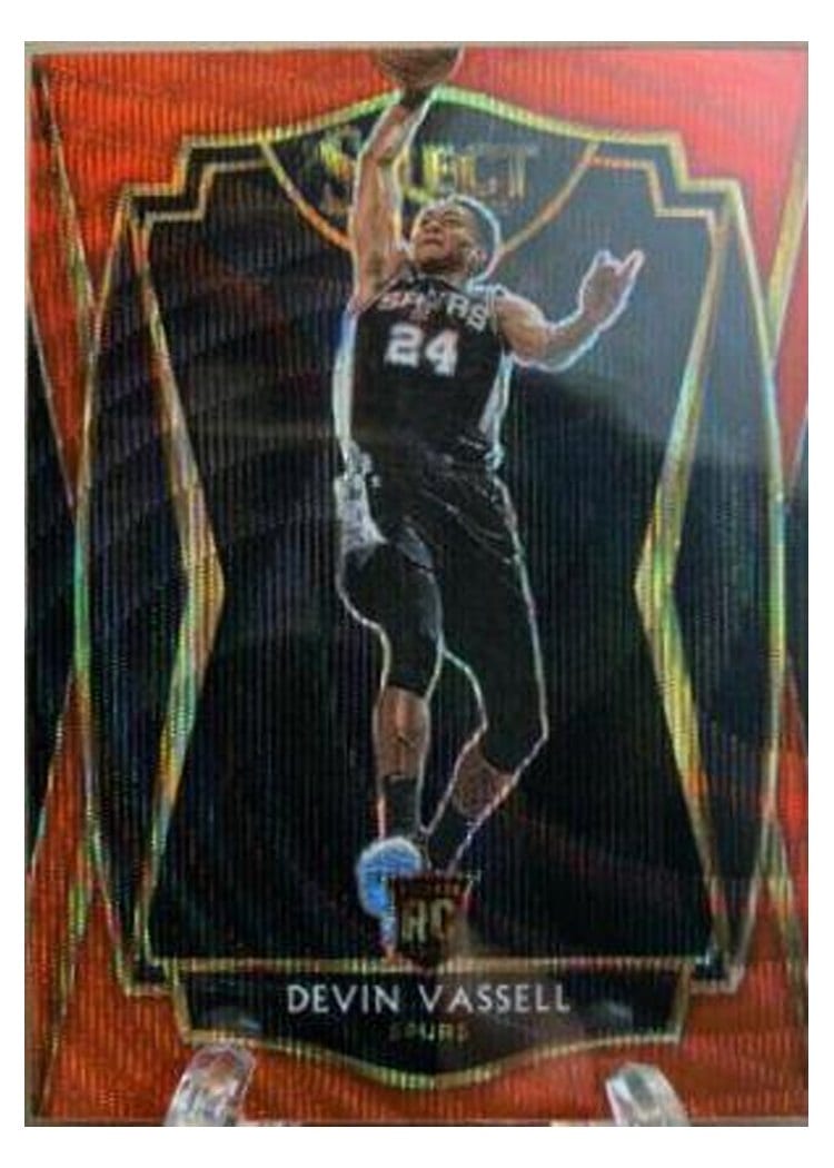 2020-21 Panini Select Base Set Devin Vassell Red Wave #179 card