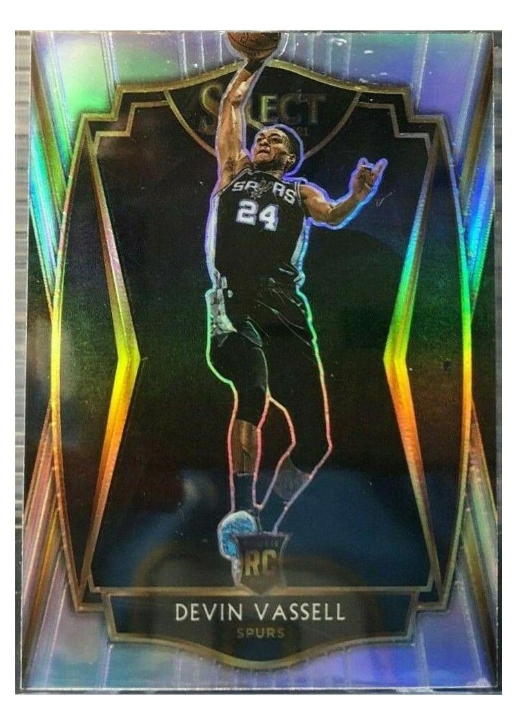 2020-21 Panini Select Base Set Devin Vassell Silver Prizm #179 card