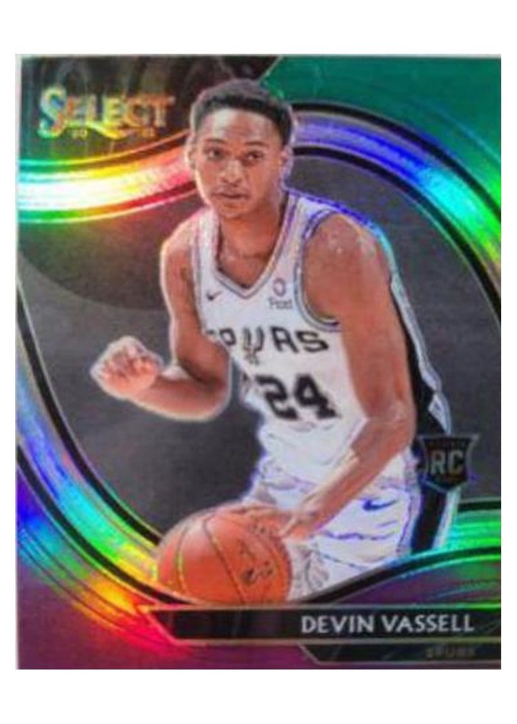 2020-21 Panini Select Base Set Devin Vassell Green White Purple #290 card