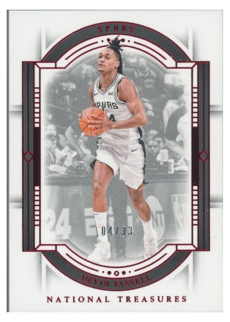 2023-24 Panini National Treasures Base Set Devin Vassell #47 card