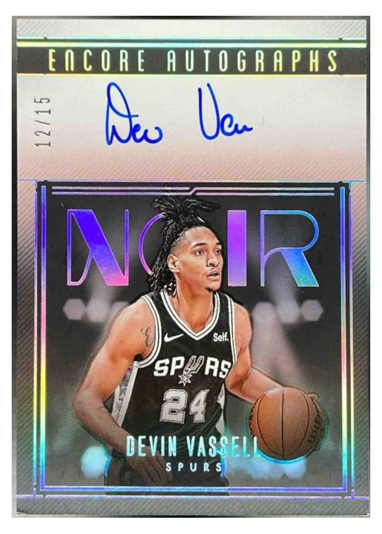 2024-25 Panini Noir Encore Signatures International Set Devin Vassell #24 card
