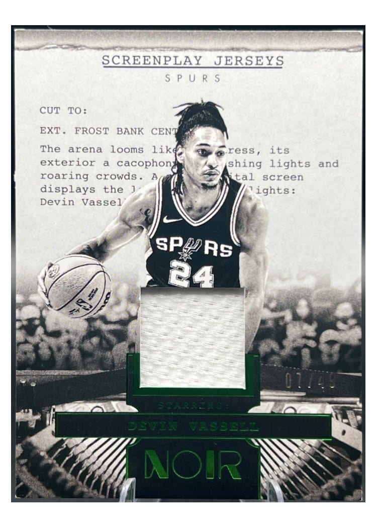 2024-25 Panini Noir Screenplay Jerseys Set Devin Vassell #25 card