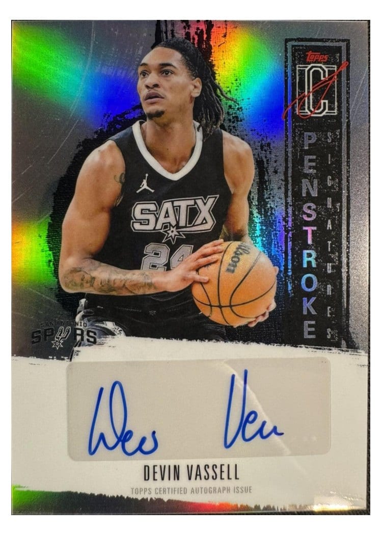 2025-26 Topps Signature Class Penstroke Signatures Devin Vassell #PS-DV card