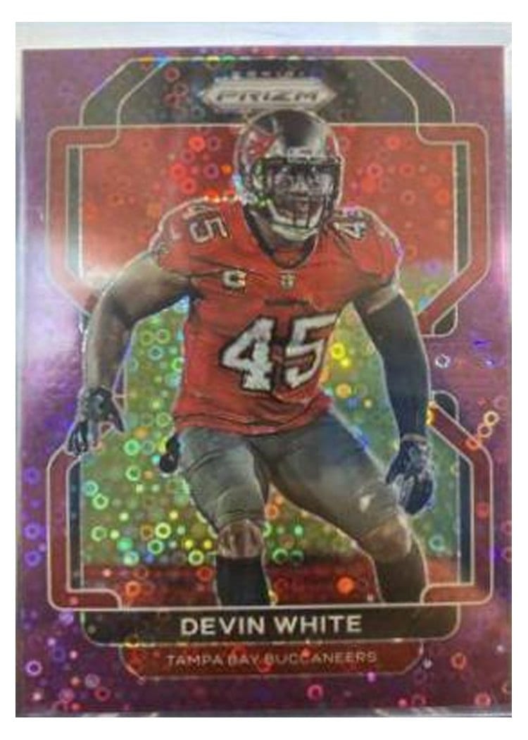 2021 Panini Prizm Base Set Devin White Orange Disco Prizm #296 card