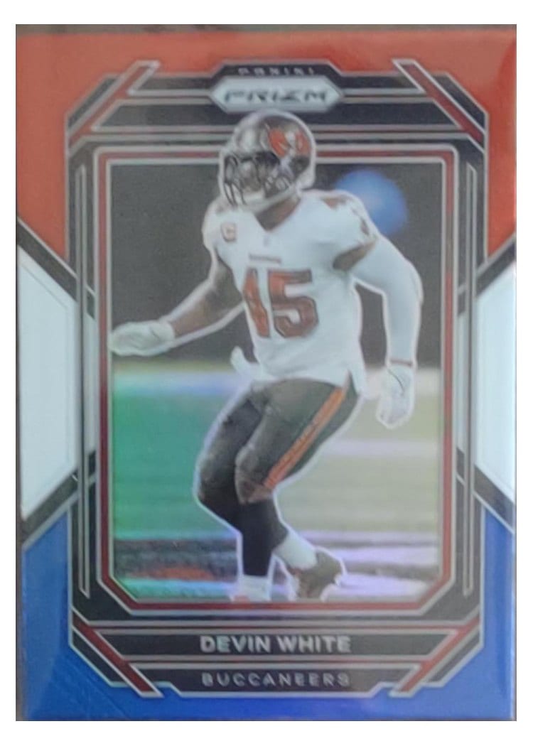 2022 Panini Prizm Base Set Devin White Red White Blue #279 card