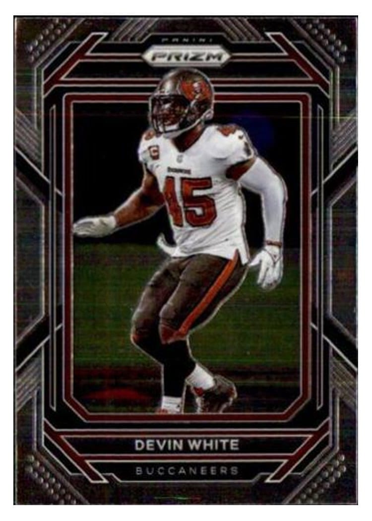2022 Panini Prizm Base Set Devin White White Sparkle #279 card