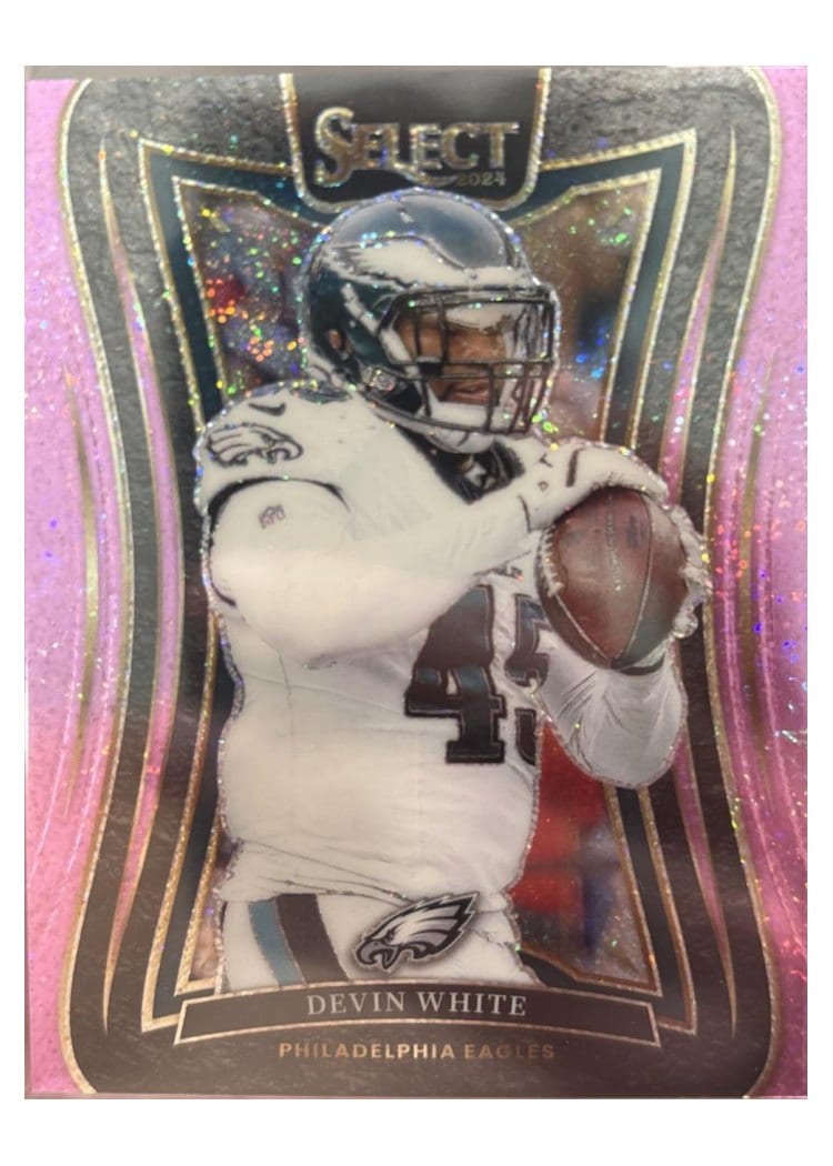 2024 Panini Select Base Set Devin White Pink Glitter Prizm #332 card