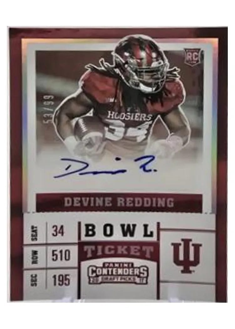 2017 Panini Contenders Draft Picks Devine Redding Bowl #255 card