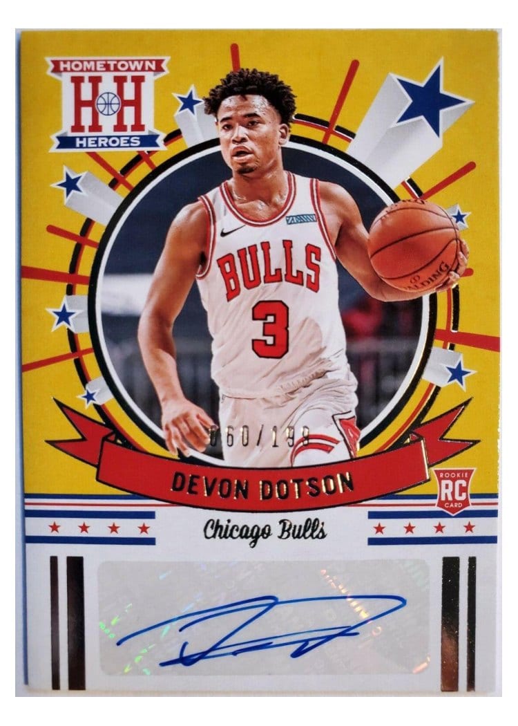 2020-21 Panini Chronicles Hometown Heroes Rookie Autographs Devon Dotson #HH-DDV card