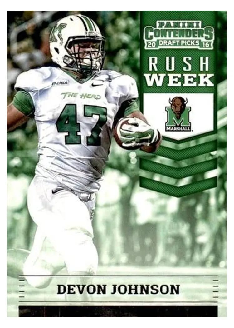 2016 Panini Contenders Draft Picks Rush Week Devon Johnson #10 card