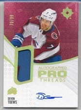 2023-24 Upper Deck Ultimate Collection Pro Threads Devon Toews #PT-DT card