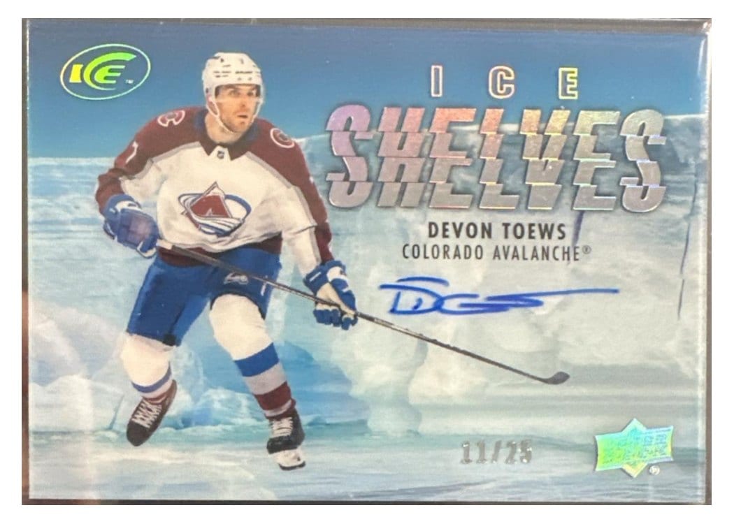 2024-25 Upper Deck Ice Ice Shelves Auto Devon Toews #IS-27 card