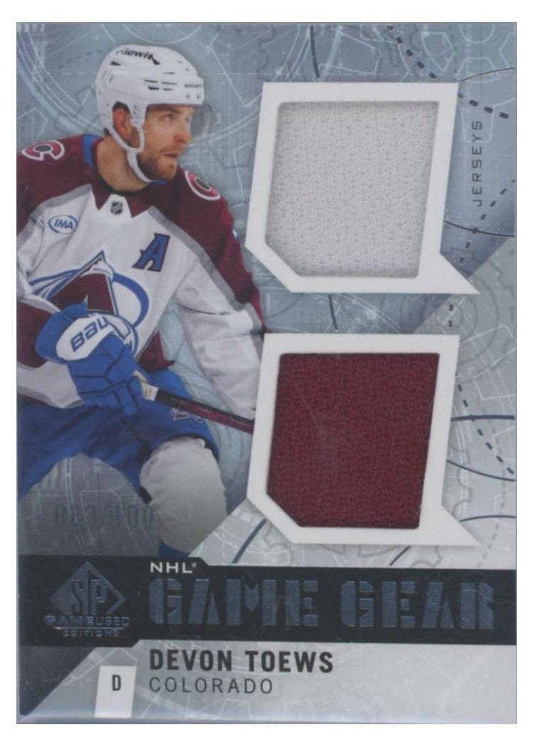 2025-26 SP Game Used Game Gear Devon Toews #GG-DT card