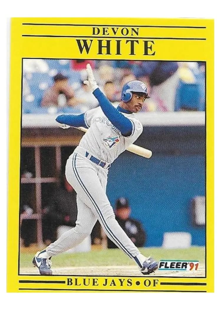 1991 Fleer Update Devon White #U-69 card