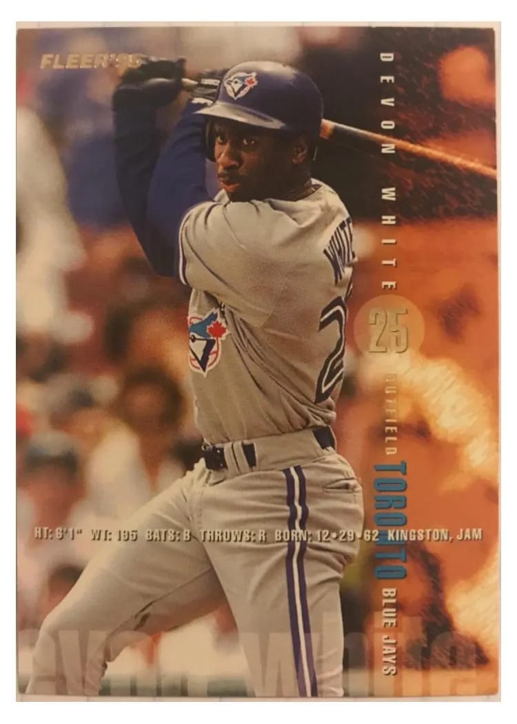 1995 Fleer Devon White #107 card
