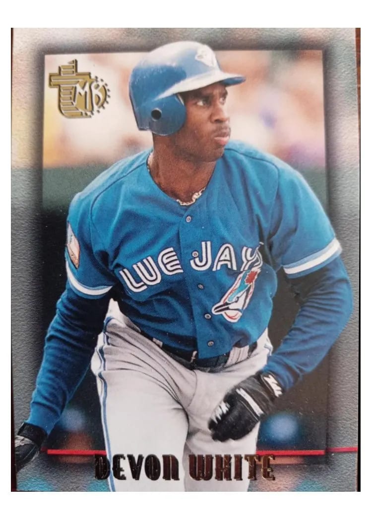 1995 Topps Embossed Devon White #68 card