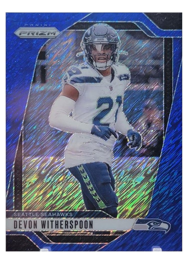 2024 Panini Prizm Base Set Devon Witherspoon Blue Shimmer #263 card