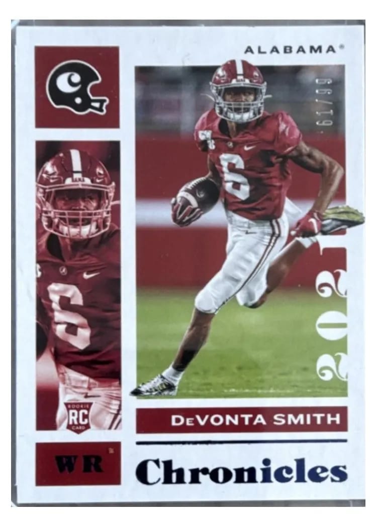 2021 Panini Chronicles Draft Picks DeVonta Smith #6 card