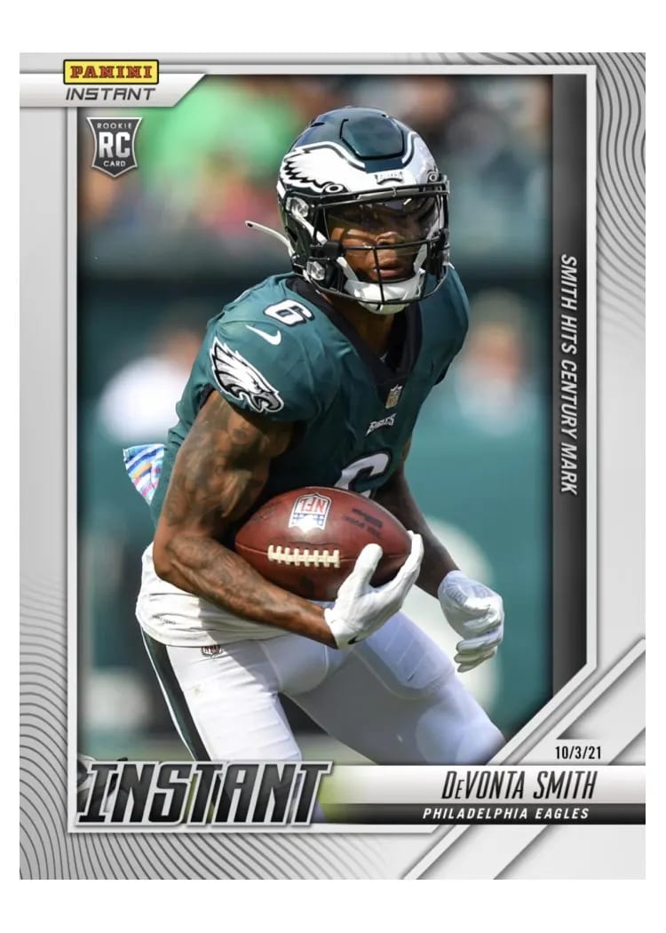 2021 Panini Instant NFL DeVonta Smith #47 card
