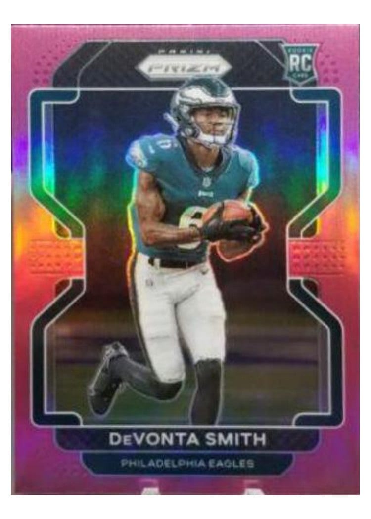 2021 Panini Prizm Base Set DeVonta Smith Pink Prizm #335 card
