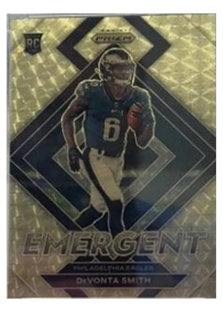 2021 Panini Prizm Emergent DeVonta Smith Gold Vinyl Prizm #E-5 card